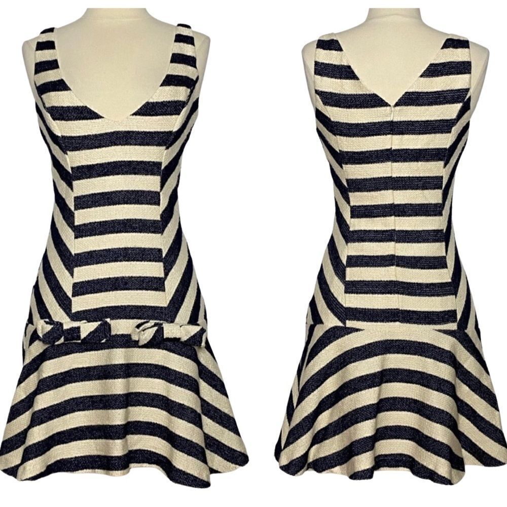 Anthropologie Eva Franco Drop Waist Bow Dress